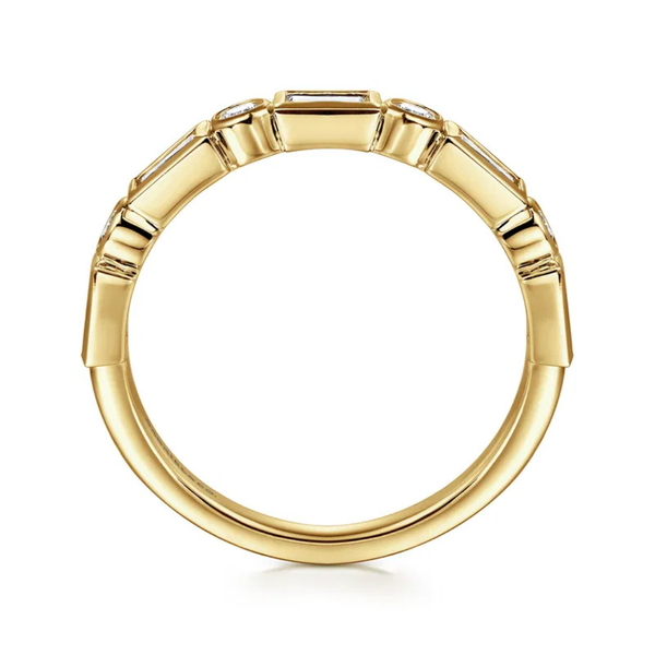 Gabriel & Co. Billie Yellow Gold Diamond Anniversary Band Image 2 SVS Fine Jewelry Oceanside, NY