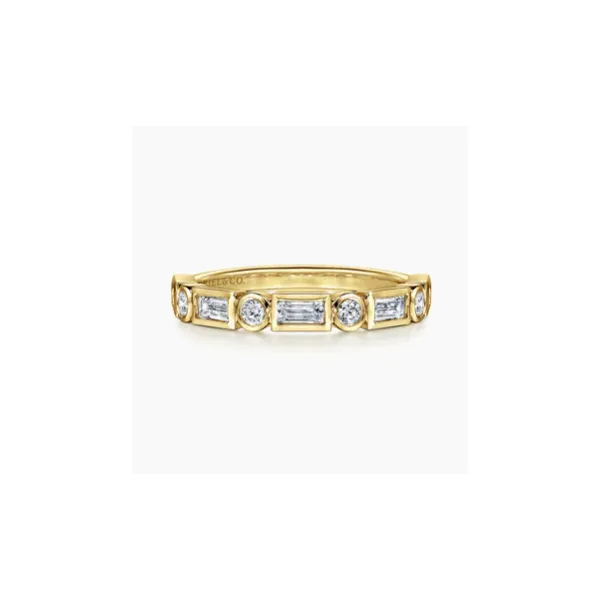 Gabriel & Co. Billie Yellow Gold Diamond Anniversary Band SVS Fine Jewelry Oceanside, NY