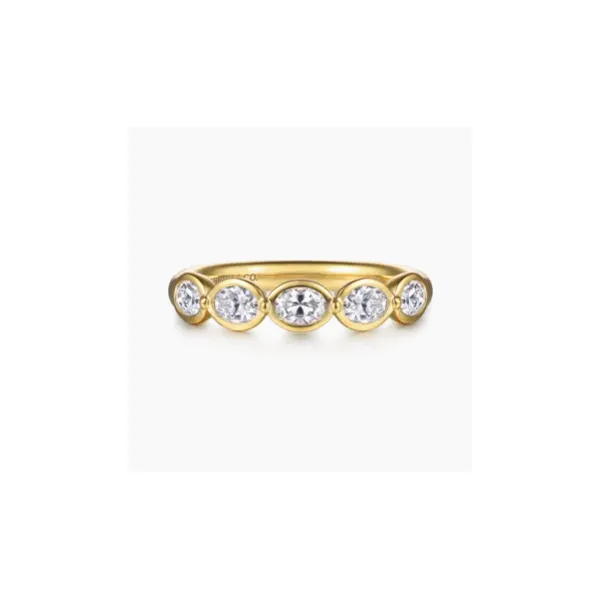 Gabriel & Co. Contemporary Yellow Gold Diamond Band SVS Fine Jewelry Oceanside, NY