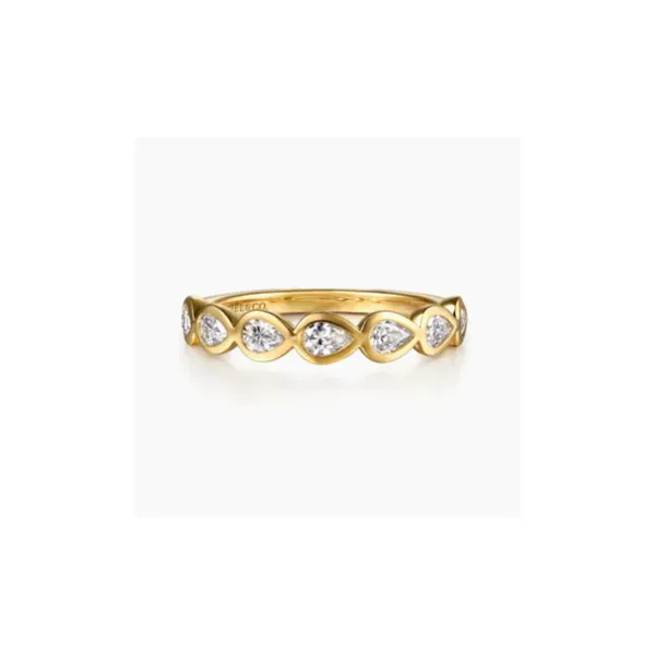 Gabriel & Co. Contemporary Yellow Gold Diamond Band SVS Fine Jewelry Oceanside, NY