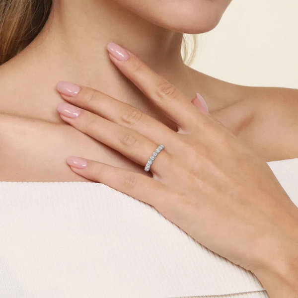 Gabriel & Co. Feline White Gold Diamond Band Image 5 SVS Fine Jewelry Oceanside, NY