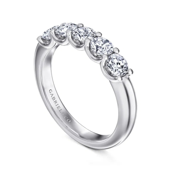 Gabriel & Co. Feline White Gold Diamond Band Image 3 SVS Fine Jewelry Oceanside, NY