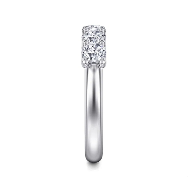 Gabriel & Co. Feline White Gold Diamond Band Image 4 SVS Fine Jewelry Oceanside, NY