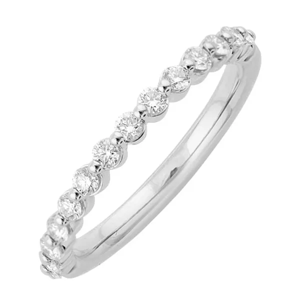 White Gold & Diamond Wedding Band, 0.33Cttw SVS Fine Jewelry Oceanside, NY