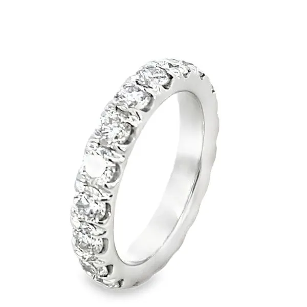 White Gold Pave Diamond Eternity Band, 2.30Cttw Image 3 SVS Fine Jewelry Oceanside, NY