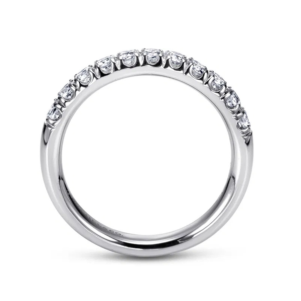 Gabriel & Co. Classic 14K White Gold Portofino Wedding Band Image 2 SVS Fine Jewelry Oceanside, NY