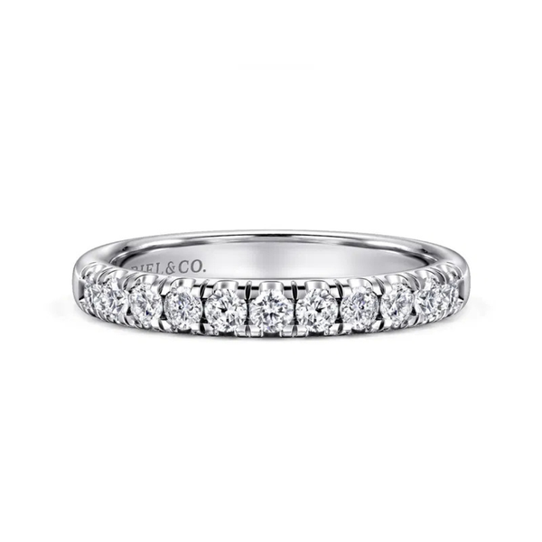 Gabriel & Co. Classic 14K White Gold Portofino Wedding Band SVS Fine Jewelry Oceanside, NY