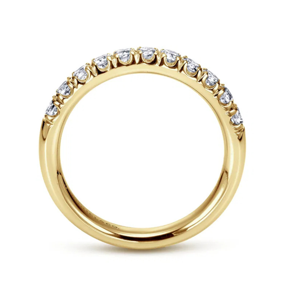 Gabriel & Co. Classic 14K Yellow Gold Portofino Wedding Band Image 2 SVS Fine Jewelry Oceanside, NY