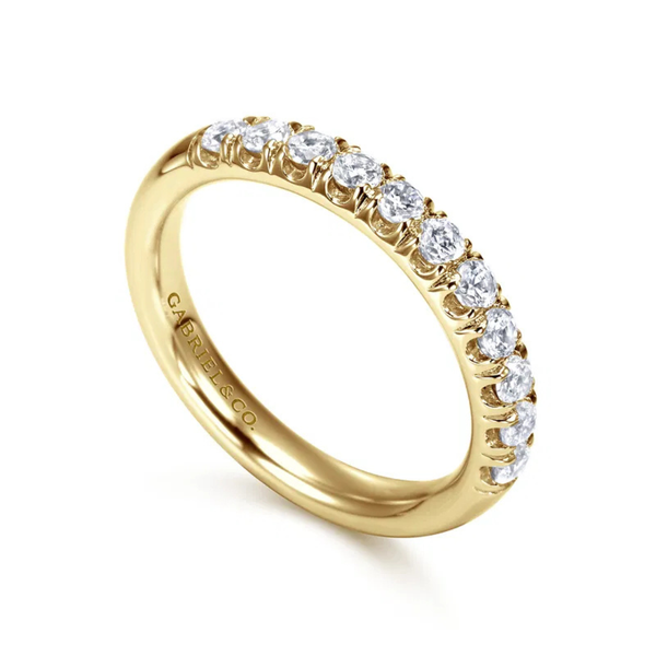 Gabriel & Co. Classic 14K Yellow Gold Portofino Wedding Band Image 3 SVS Fine Jewelry Oceanside, NY