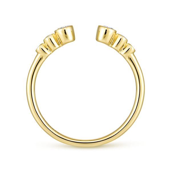 Gabriel & Co. Contemporary Yellow Gold Anniversary Ring Image 2 SVS Fine Jewelry Oceanside, NY