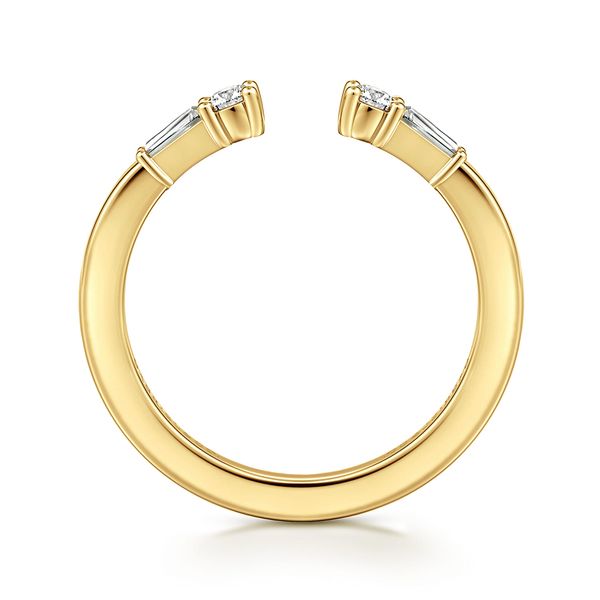 Gabriel & Co. Contemporary Yellow Gold Anniversary Ring Image 2 SVS Fine Jewelry Oceanside, NY