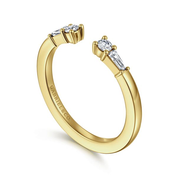 Gabriel & Co. Contemporary Yellow Gold Anniversary Ring Image 3 SVS Fine Jewelry Oceanside, NY