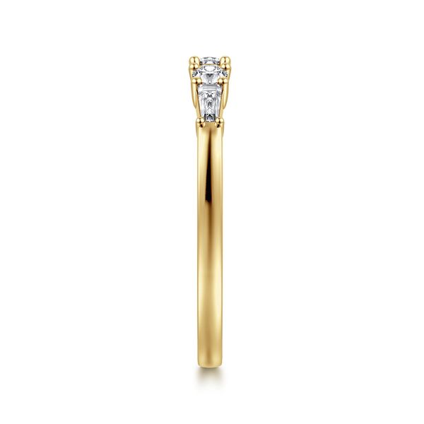 Gabriel & Co. Contemporary Yellow Gold Anniversary Ring Image 4 SVS Fine Jewelry Oceanside, NY
