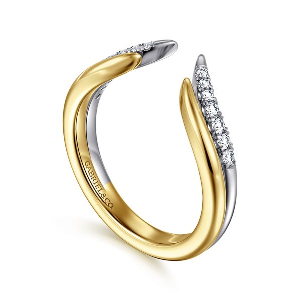 Gabriel & Co. Contemporary White & Yellow Gold Ring Image 3 SVS Fine Jewelry Oceanside, NY