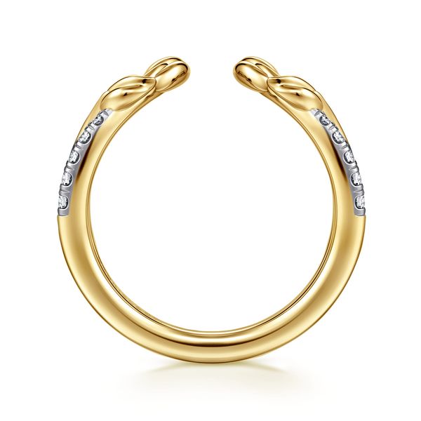 Gabriel & Co. Contemporary Yellow Gold Anniversary Ring Image 2 SVS Fine Jewelry Oceanside, NY
