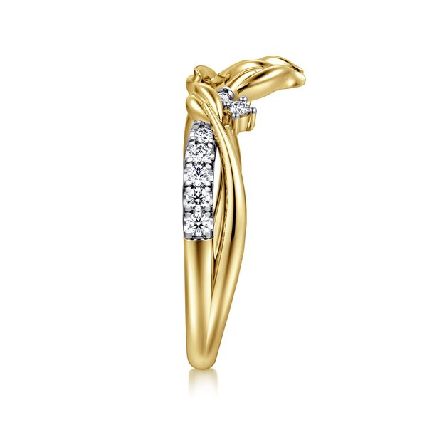 Gabriel & Co. Contemporary Yellow Gold Anniversary Ring Image 4 SVS Fine Jewelry Oceanside, NY