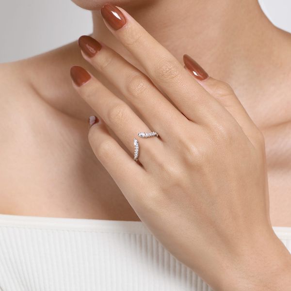 Gabriel & Co. Contemporary White Gold Anniversary Ring Image 5 SVS Fine Jewelry Oceanside, NY