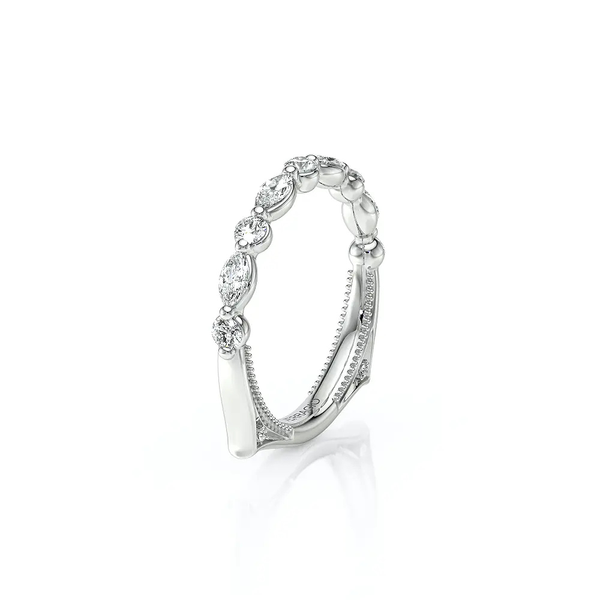 Verragio Vanguard Diamond Wedding Band in 14K White Gold Image 2 SVS Fine Jewelry Oceanside, NY