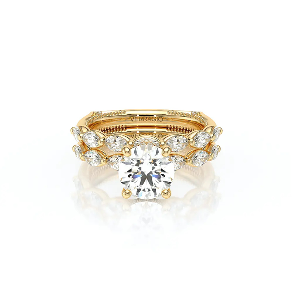 Verragio Vanguard Marquise Diamond Wedding Band in 14K Yellow Gold Image 5 SVS Fine Jewelry Oceanside, NY