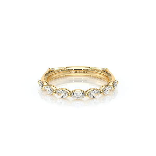 Verragio Vanguard Marquise Diamond Wedding Band in 14K Yellow Gold SVS Fine Jewelry Oceanside, NY