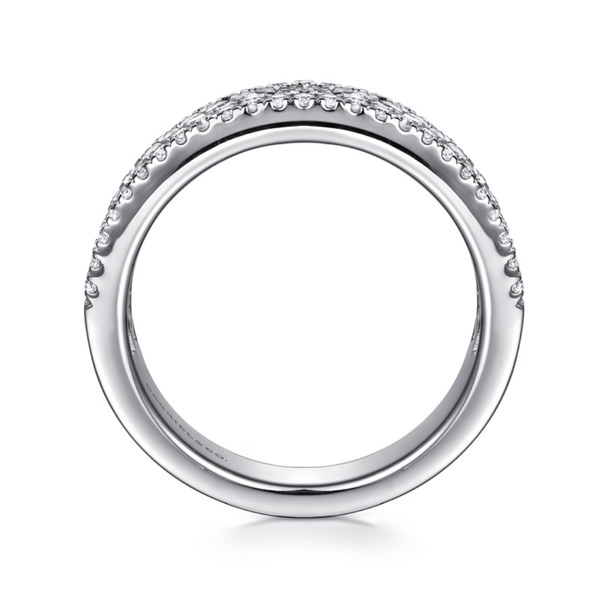Gabriel & Co. Contemporary 14K White Gold Babette Diamond Wedding Band Image 2 SVS Fine Jewelry Oceanside, NY