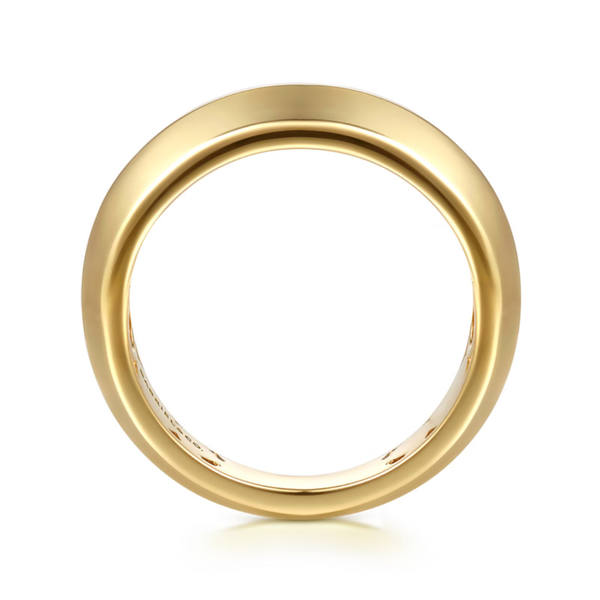 Gabriel & Co. Contemporary 14K Yellow Gold Inspire Diamond Wedding Band Image 2 SVS Fine Jewelry Oceanside, NY