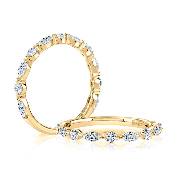A.Jaffe Yellow Gold Diamond Band SVS Fine Jewelry Oceanside, NY