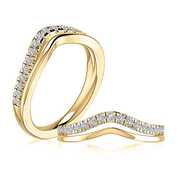 A.Jaffe Yellow Gold Diamond Wedding Ring, 0.25Cttw SVS Fine Jewelry Oceanside, NY