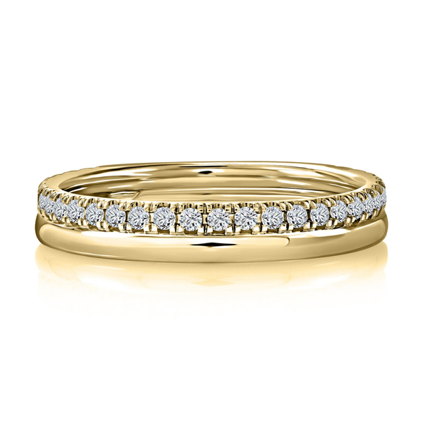 A.Jaffe Yellow Gold Diamond Wedding Ring, 0.33Cttw SVS Fine Jewelry Oceanside, NY