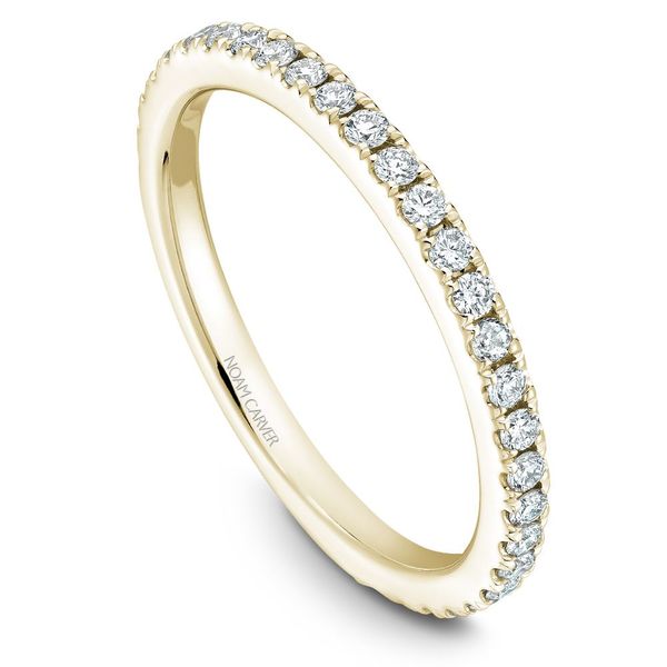 Noam Carver Yellow Gold & Diamond Wedding Band SVS Fine Jewelry Oceanside, NY