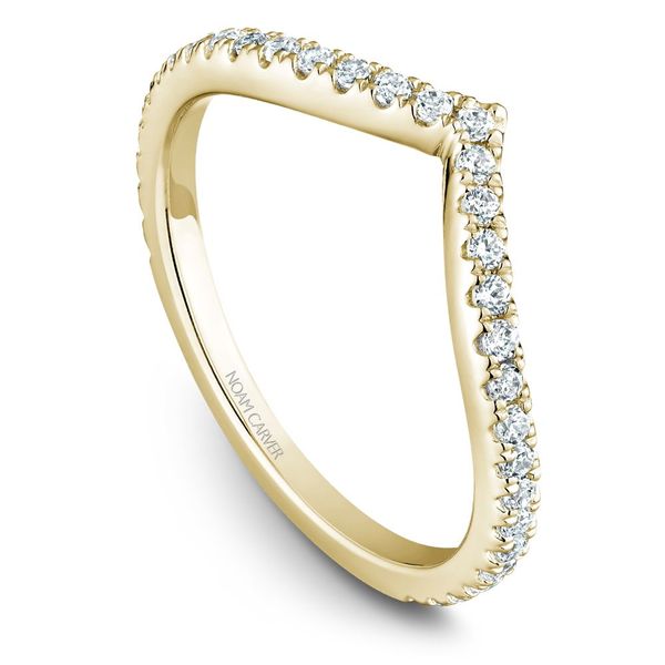 Noam Carver Yellow Gold & Diamond Wedding Band SVS Fine Jewelry Oceanside, NY