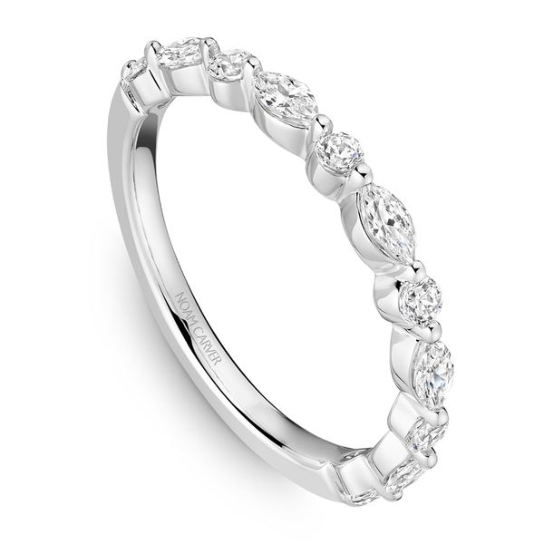 Noam Carver White Gold & Diamond Wedding Band SVS Fine Jewelry Oceanside, NY