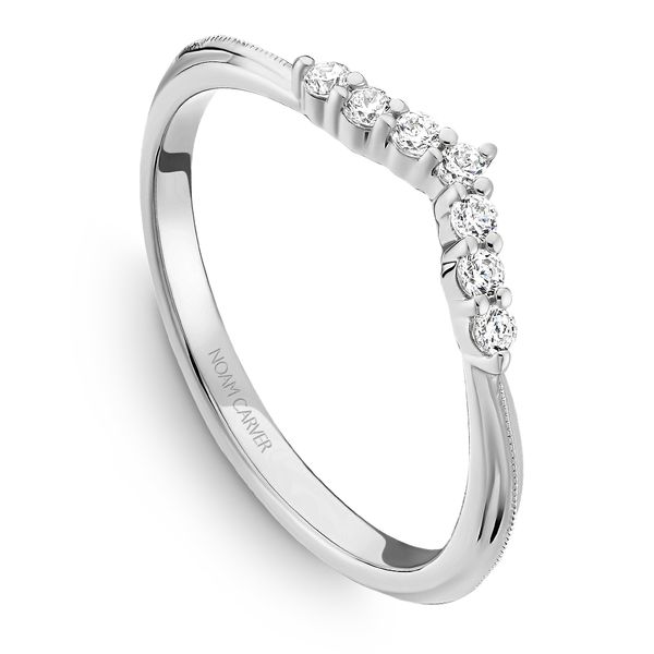 Noam Carver White Gold & Diamond Wedding Band SVS Fine Jewelry Oceanside, NY
