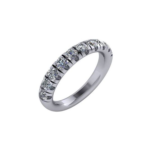 White Gold Micro Prong Diamond Wedding Band SVS Fine Jewelry Oceanside, NY