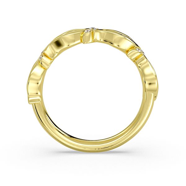 Sylvie Tulira Yellow Gold Diamond Wedding Band Image 2 SVS Fine Jewelry Oceanside, NY