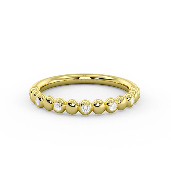 Sylvie Yellow Gold Diamond Wedding Band Image 3 SVS Fine Jewelry Oceanside, NY