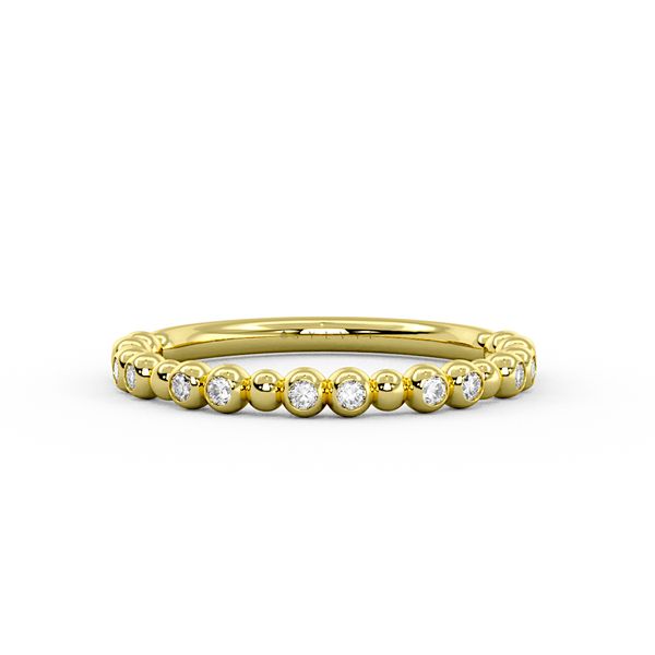Sylvie Yellow Gold Diamond Wedding Band Image 3 SVS Fine Jewelry Oceanside, NY