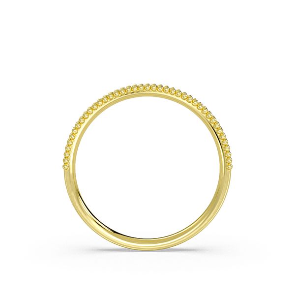 Sylvie Yellow Gold Channel Diamond Wedding Band Image 2 SVS Fine Jewelry Oceanside, NY
