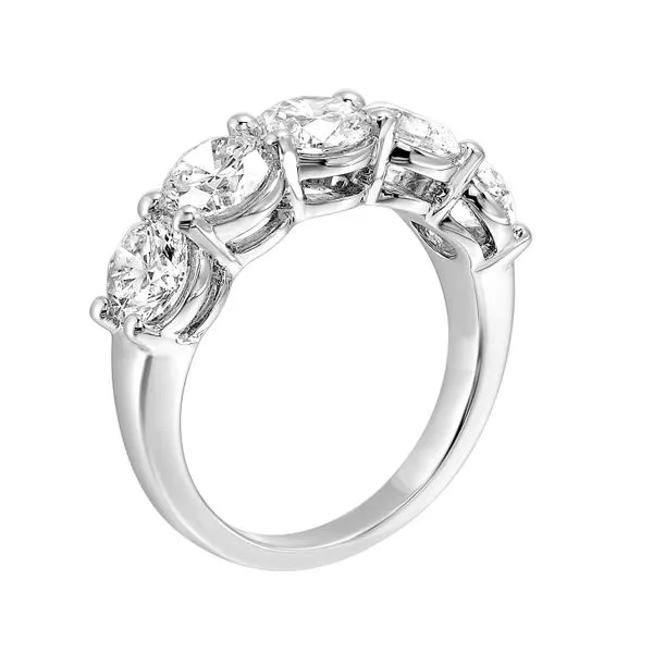 Lab Grown Round Five Stone Diamond Band, 2.00ctw Image 3 SVS Fine Jewelry Oceanside, NY