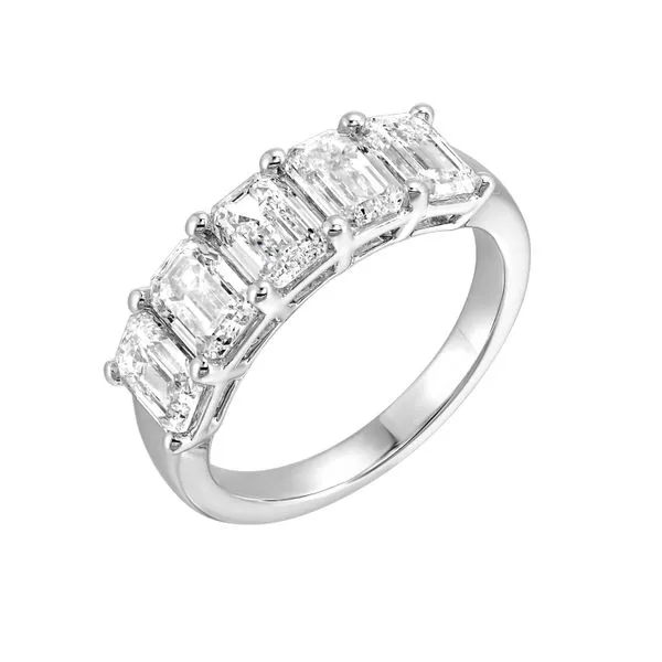 Lab Grown Five Stone Emerald Diamond Band, 2.10ctw SVS Fine Jewelry Oceanside, NY