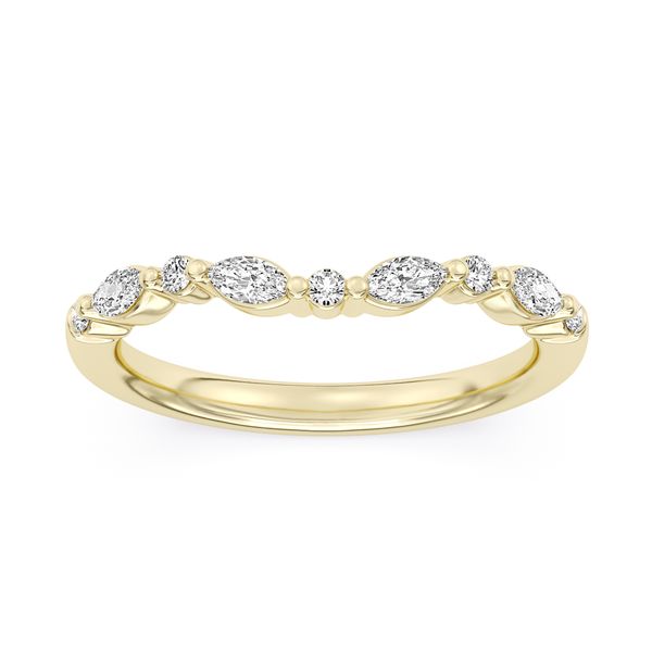 Yellow Gold Lab Grown Diamond Wedding Band SVS Fine Jewelry Oceanside, NY