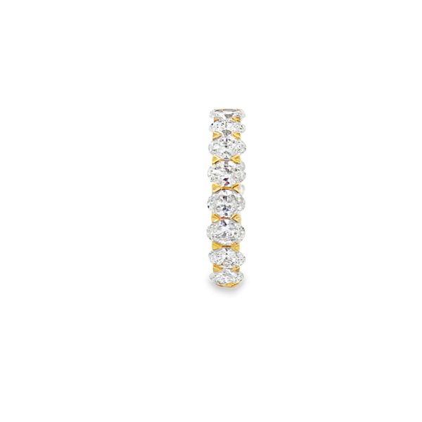 Yellow Gold Lab Grown Diamond Wedding Band Image 2 SVS Fine Jewelry Oceanside, NY