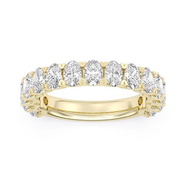 Yellow Gold Lab Grown Diamond Wedding Band SVS Fine Jewelry Oceanside, NY