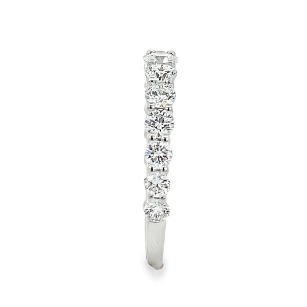 White Gold Lab Grown Diamond Wedding Band Image 2 SVS Fine Jewelry Oceanside, NY