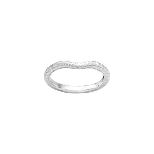 True Romance 14K White Gold Vintage Inspired Matching Wedding Band SVS Fine Jewelry Oceanside, NY