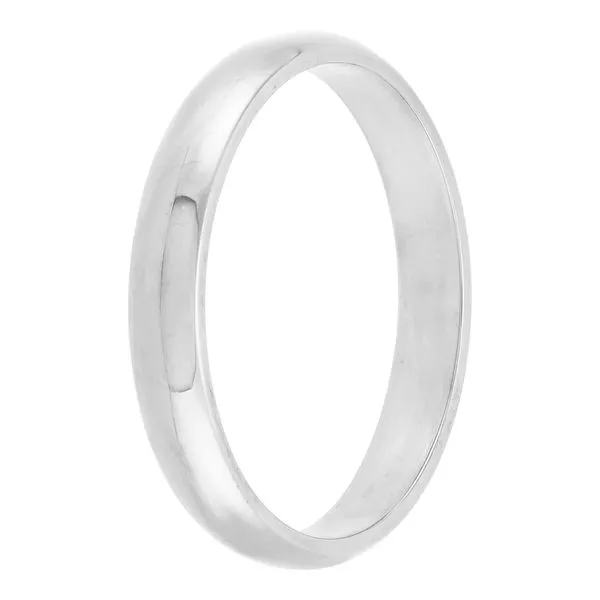 Ladies White Gold 3 mm Wedding Band Image 2 SVS Fine Jewelry Oceanside, NY