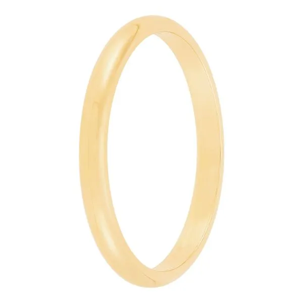 Ladies Yellow Gold 2 mm Wedding Band Image 2 SVS Fine Jewelry Oceanside, NY