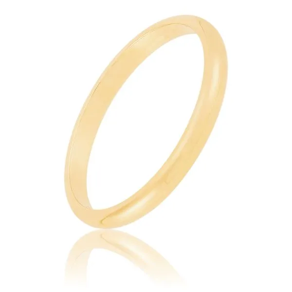Ladies Yellow Gold 2 mm Wedding Band Image 3 SVS Fine Jewelry Oceanside, NY