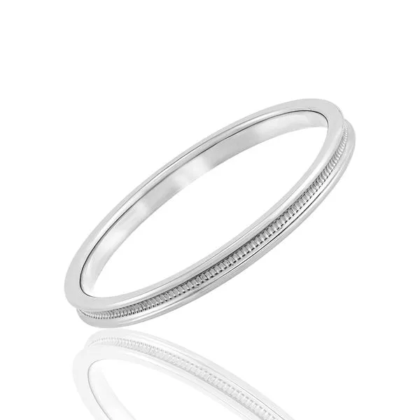 Ladies White Gold 2 mm Wedding Band SVS Fine Jewelry Oceanside, NY