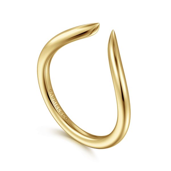 Gabriel & Co. Contemporary Yellow Gold Anniversary Ring Image 3 SVS Fine Jewelry Oceanside, NY
